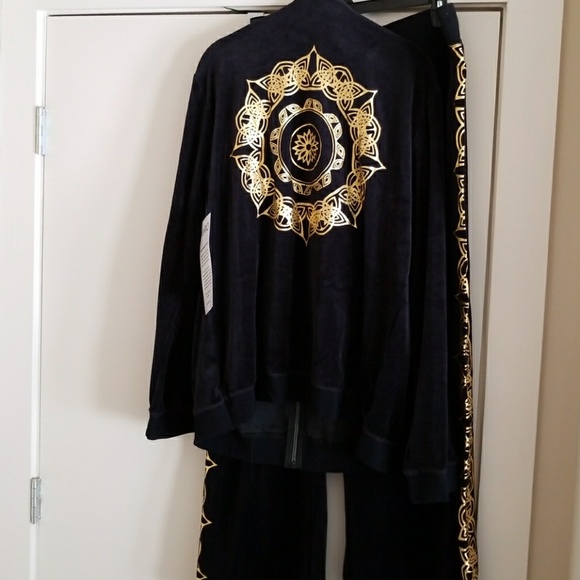 black and gold jogging suit